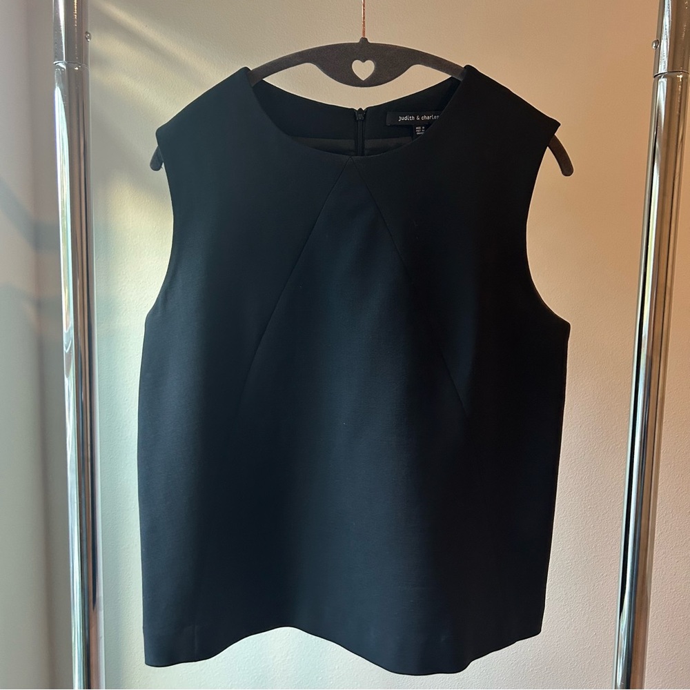 Judith & Charles Sleeveless Top Size 10 Wool blend in Classic Black GUC